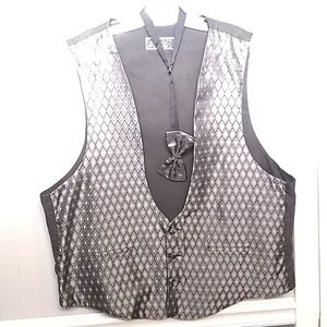 MENS shades of silver vest set